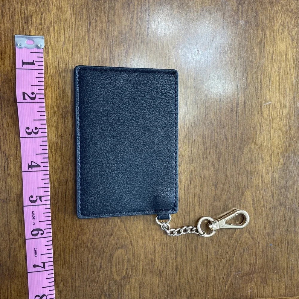 Ann Klein Women's Easy To‎ Clean Wallet Clip Chain Card Black